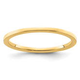 10K Yellow Gold 1.2mm Flat Polished Stackable Band Size 10